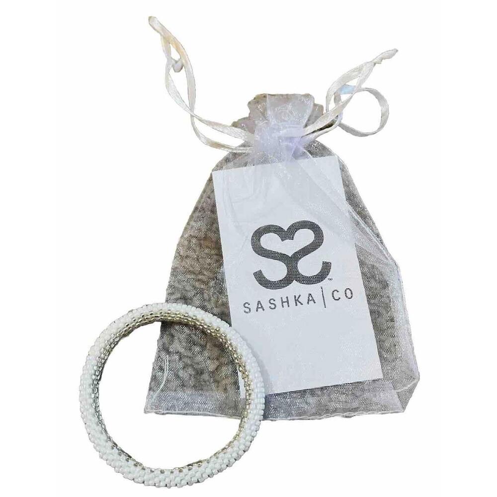 White And Silver Bracelet NWOT By Sashka Co.